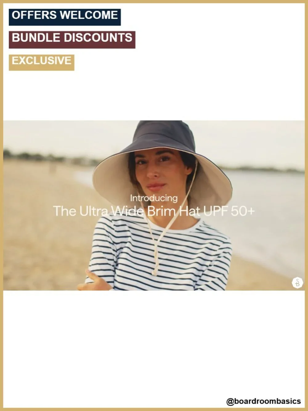 UPF 50+ Ultra Wide Brim Sun Hat with Ponytail Opening, Lightweight, Packable
